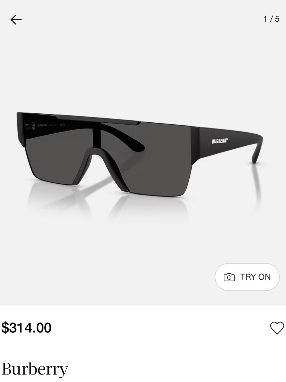 Burberry Black Logo Unisex Sunglasses with Dark Lenses